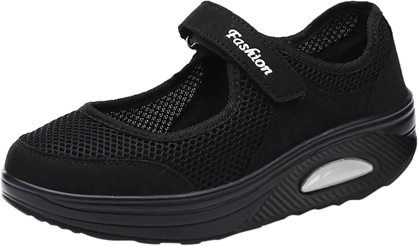 Women's Walking Shoes Orthotic Walking Sneakers Wide Width Non-Slip Sneakers Adjustable Breathable Platform Mesh Sandals