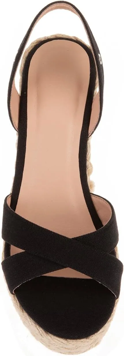 Women's Wedge Platform Espadrille Open Toe Lace-Up Sandals, Cross Strap Wedge Sandals Summer Espadrilles Ankle Strap Buckle Platform Sandals