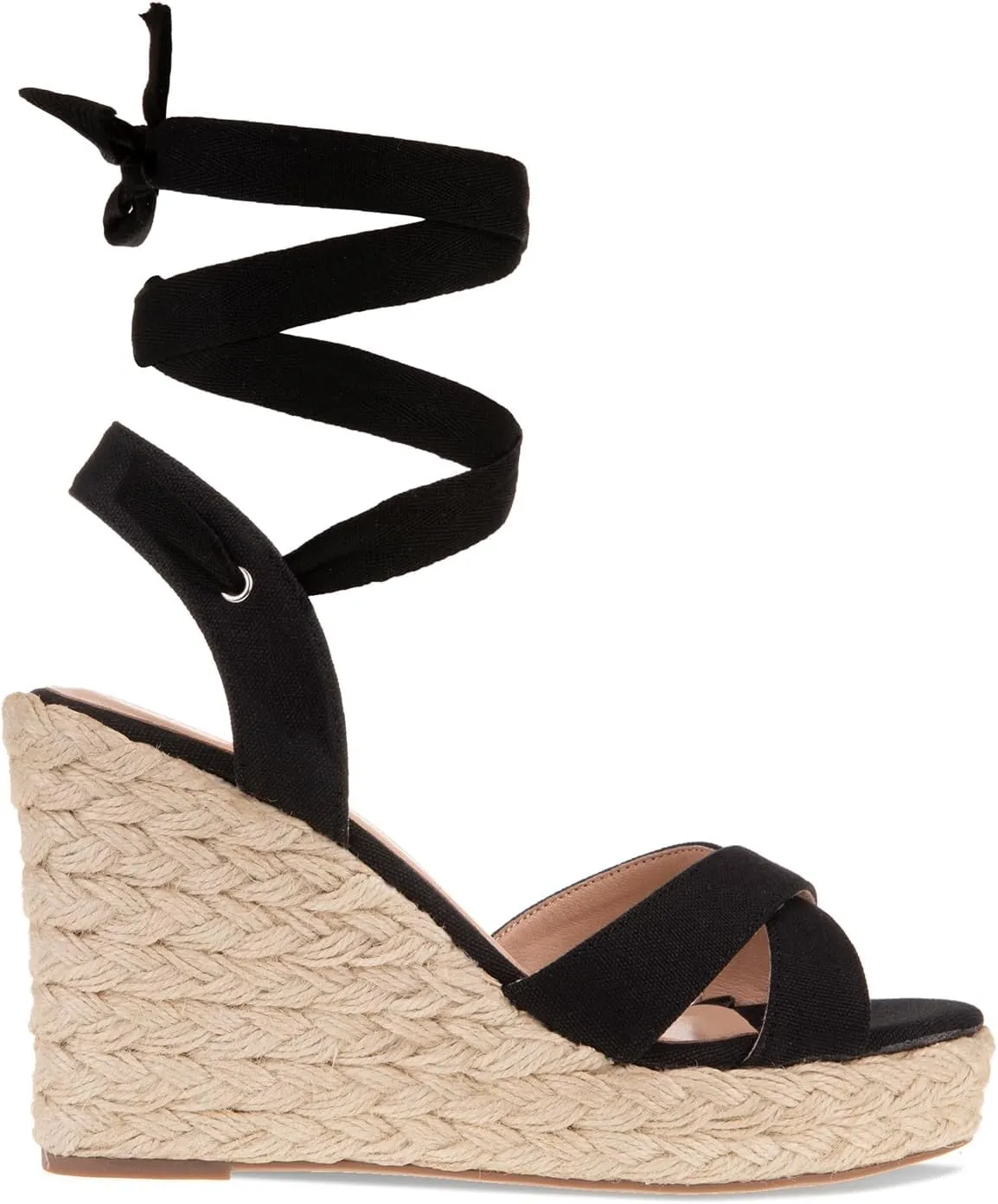Women's Wedge Platform Espadrille Open Toe Lace-Up Sandals, Cross Strap Wedge Sandals Summer Espadrilles Ankle Strap Buckle Platform Sandals