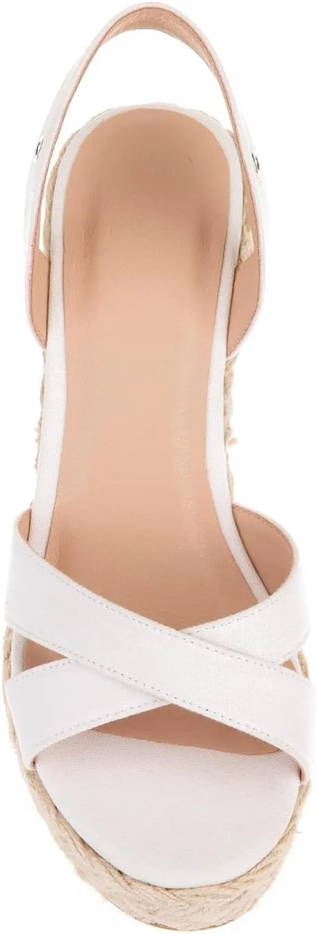 Women's Wedge Platform Espadrille Open Toe Lace-Up Sandals, Cross Strap Wedge Sandals Summer Espadrilles Ankle Strap Buckle Platform Sandals