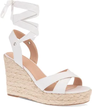 Women's Wedge Platform Espadrille Open Toe Lace-Up Sandals, Cross Strap Wedge Sandals Summer Espadrilles Ankle Strap Buckle Platform Sandals