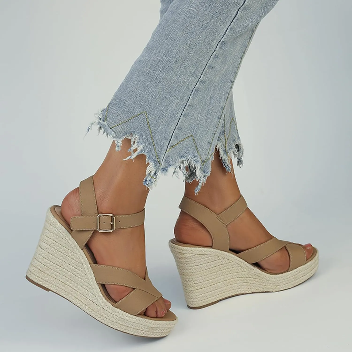 Women's Wedges Sandals Platform Open Toe Espadrille Sandals