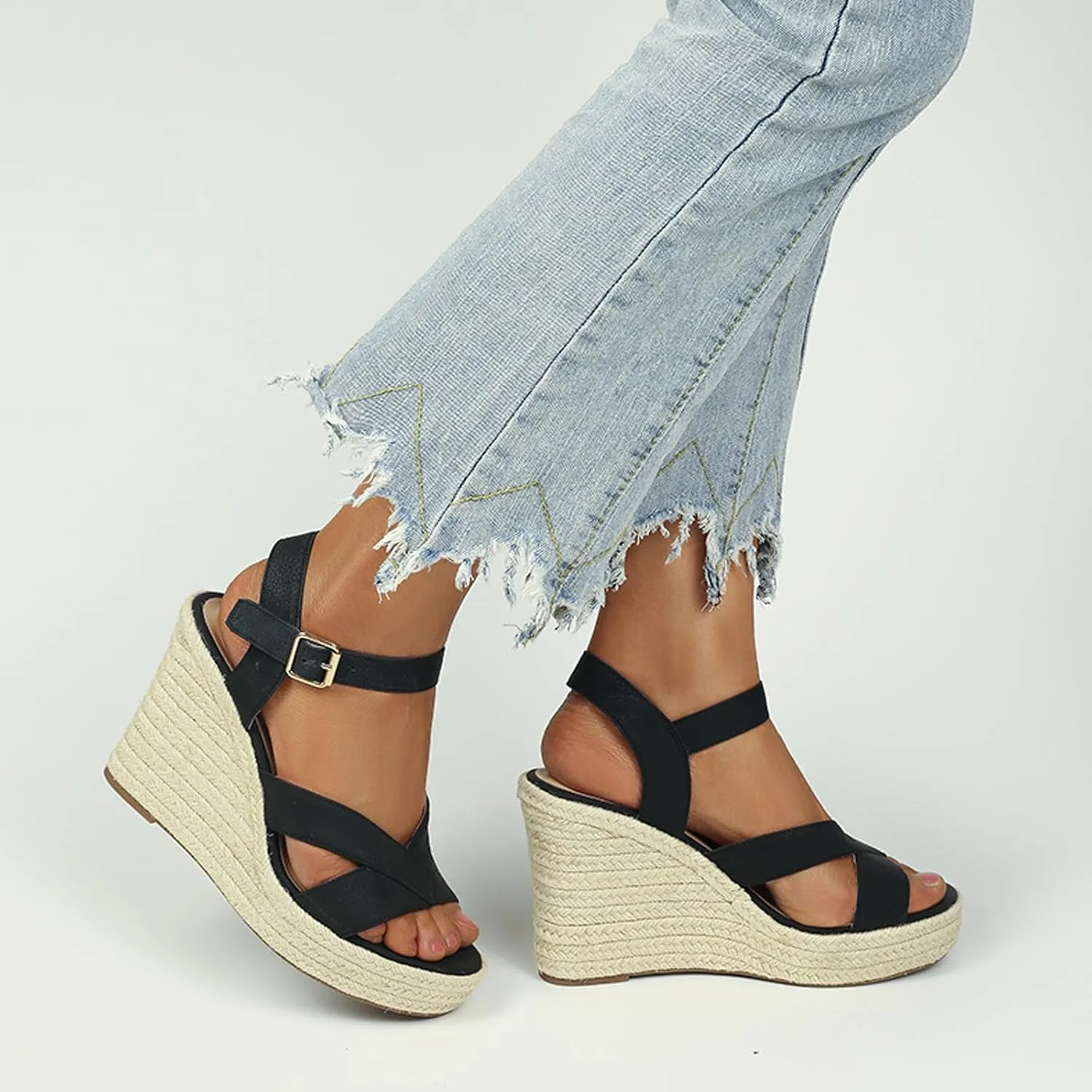 Women's Wedges Sandals Platform Open Toe Espadrille Sandals