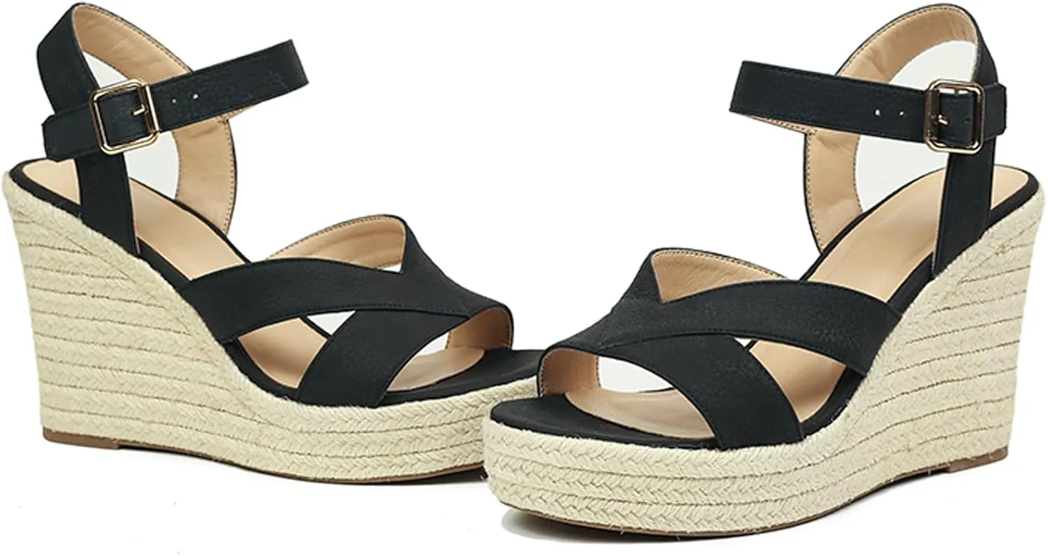 Women's Wedges Sandals Platform Open Toe Espadrille Sandals