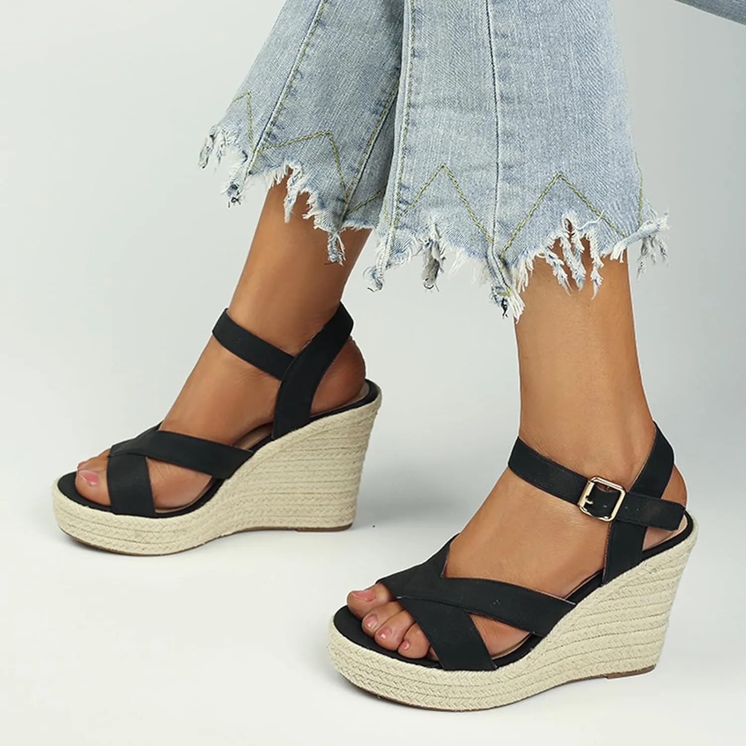 Women's Wedges Sandals Platform Open Toe Espadrille Sandals