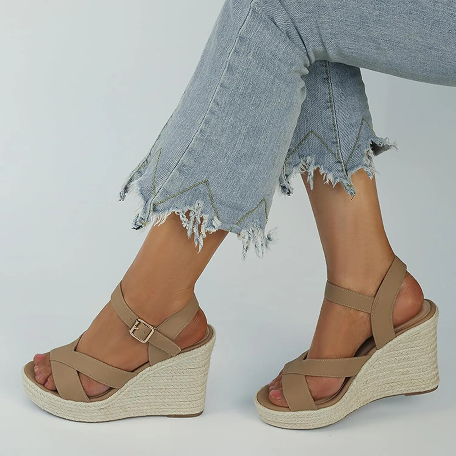Women's Wedges Sandals Platform Open Toe Espadrille Sandals