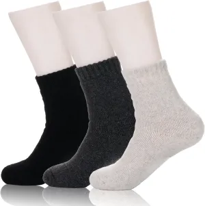 Wool Socks for Women - Winter Warm Cozy Thermal Thick Knit Fleece Soft Crew Socks Gifts