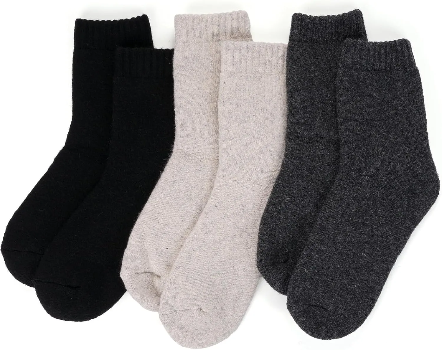 Wool Socks for Women - Winter Warm Cozy Thermal Thick Knit Fleece Soft Crew Socks Gifts