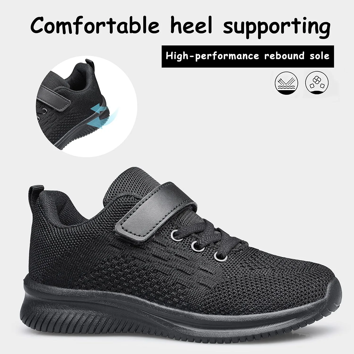 YHOON Boys Girls Shoes Kids Sneakers Breathable Athletic Running Tennis Shoes for Toddler/Little Kid/Big Kid