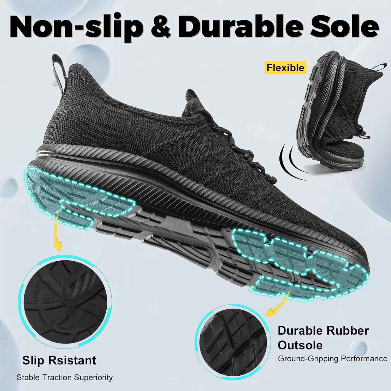 ZOVE Wide Toe Box Shoes for Men Extra Wide Width Sneakers Non-Slip Ultra Light Wide Tennis Running Shoes Breathable Casual Walking Sneakers Diabetes Workout Gym Jogging Sports
