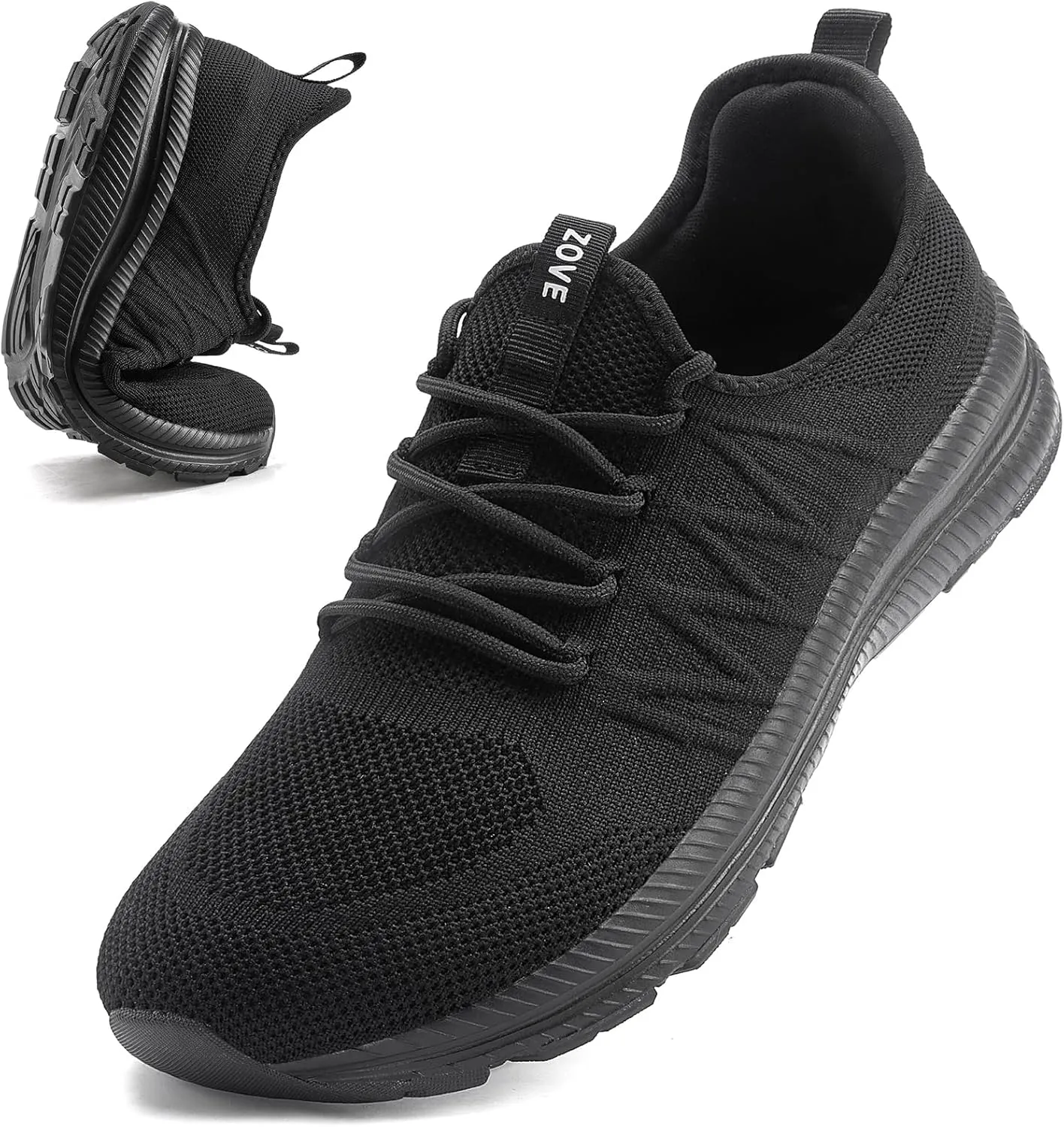 ZOVE Wide Toe Box Shoes for Men Extra Wide Width Sneakers Non-Slip Ultra Light Wide Tennis Running Shoes Breathable Casual Walking Sneakers Diabetes Workout Gym Jogging Sports