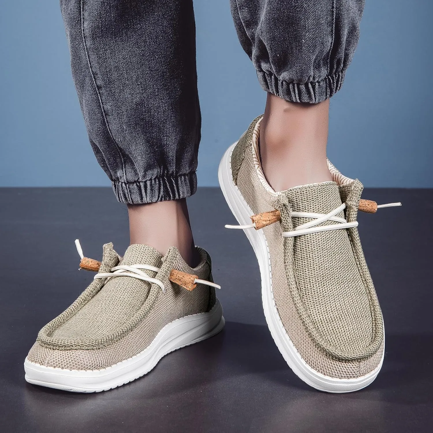 ZYEN Slip On Loafers for Men Arch Support Casual Shoes Comfortable Lightweight Walking Shoes 8802 Size 6-16