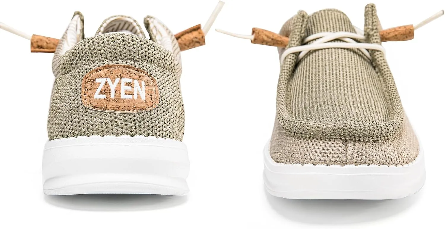 ZYEN Slip On Loafers for Men Arch Support Casual Shoes Comfortable Lightweight Walking Shoes 8802 Size 6-16